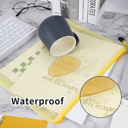 EOOUT 36pcs Mesh Zipper Pouch for Organizing, A4 Letter Size Zipper Storage Bags, Multicolor Plastic File Pouch Multipurpose for Classroom Organization Travel Storage Board Game Storage