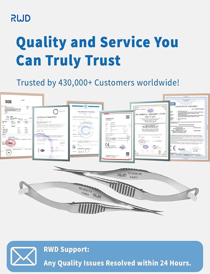 VANNAS Micro Scissors, 3.2" Straight Fan Tip, Extra Sharp Spring Action Squeeze Scissors for Stitch Cutting, Embroidery, ENT, Eye, Skin, Dental, and Veterinary Surgery (8cm) - S11036-08