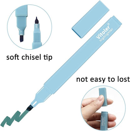 Vitoler 20Pcs Highlighters,Pastel Highlighters Set,Assorted Morandi Color Highlighters, Chisel Tip Bible Highlighters for School Office Supplies