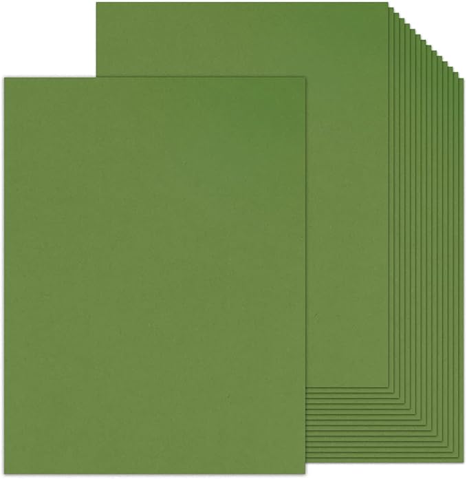 100 Sheets Christmas Green Cardstock 8.5x 11 Heavyweight Printer Paper- Goefun 80lb Double-sided Cover Card Stock for Cards Making, Invitations and Craft