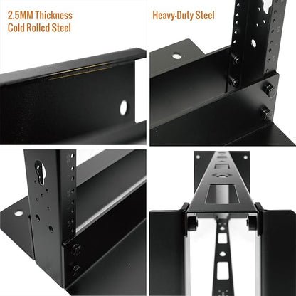 2-Post 38U Open Frame Server Rack for 19inch AV/Data/IT Network Equipment,with Tapped Hole