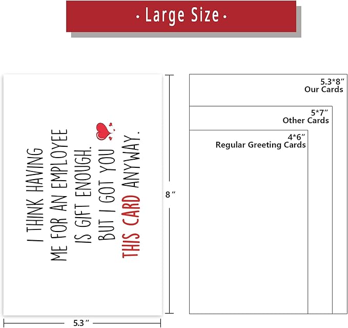 Ziwenhu Boss Day Gifts: Happy Boss Day Card, Funny & Cute Gifts for Him & Her, Going Away Gift