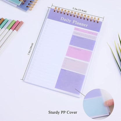 Set of 3 To Do List Notepad, 52 Sheets Undated Daily Planner 2024, 5.2"x7.8" To Do List Notebook, Daily Checklist for School/Office Supplies