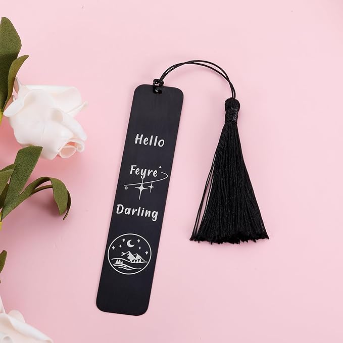 Funny Bookmarks for Women Men Novel Merchandise Bookmark for Fans Book Lovers Hello Fe Darling Reader Birthday Christmas Inspirational Gifts for Female Friends Bookaholic Gifts Bookmark Gifts