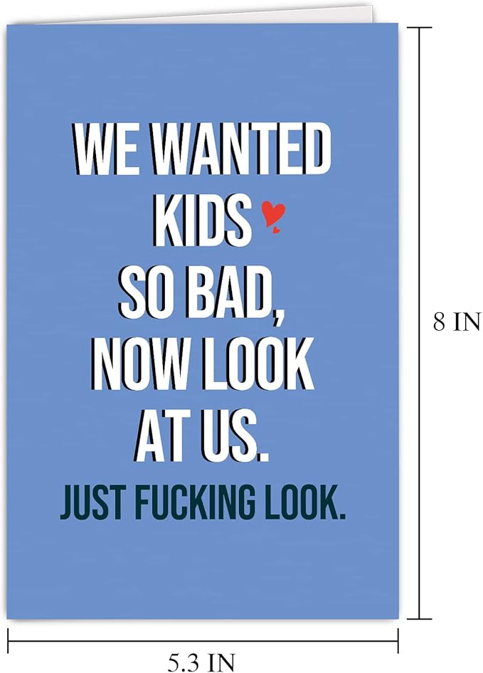 Funny Fathers Day Card for Husband, Happy Mothers Day Card for Wife, Humorous Anniversary Card for Wife Husband