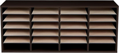 Safco Wooden Paper and Mail Organizer for Home Office and Classroom, Adjustable Shelves and Stackable