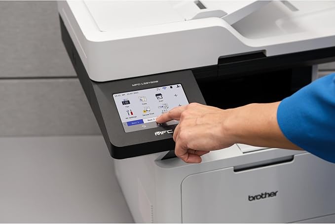 Brother Monochrome Laser Printer, Multifunction All-in-One Printer, MFC-L5915DW, Wireless Networking, Mobile Printing & Scanning, Duplex Print, Copy & Scan, Works with Alexa