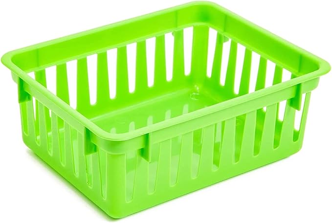 Bright Creations 12 Pack Small Plastic Classroom Storage Bins for Organization and School Supplies 6 Colors (6.1x4.8 in)