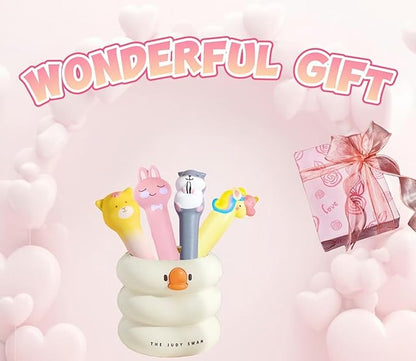 Easter Baskets Kawaii Squishy Pens 4 Pcs Cute & Fun Pen for Stationary & Cool Pens for Teenage Gifts for Tweens Back to School Supplie