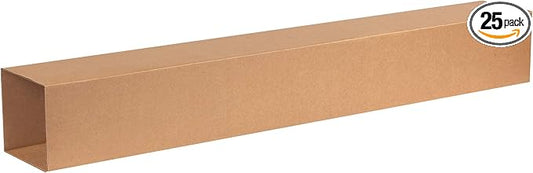 Aviditi T6648INNER Telescoping Corrugated Cardboard Box 6" L x 6" W x 48" H, Kraft, For Shipping, Packing and Moving (Pack of 25)