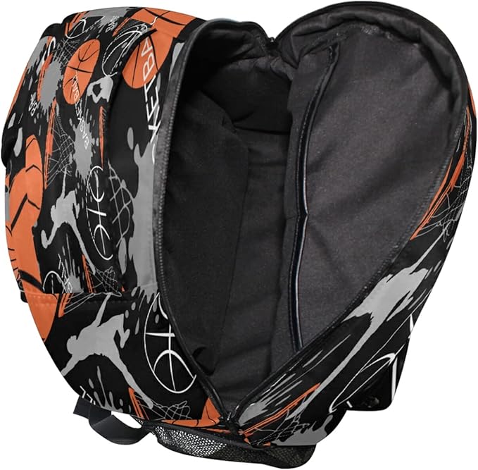 AUUXVA Sport Man Basketball School Backpack for Girls Boys Kids Laptop Backpack Travel Camping Daypack Medium