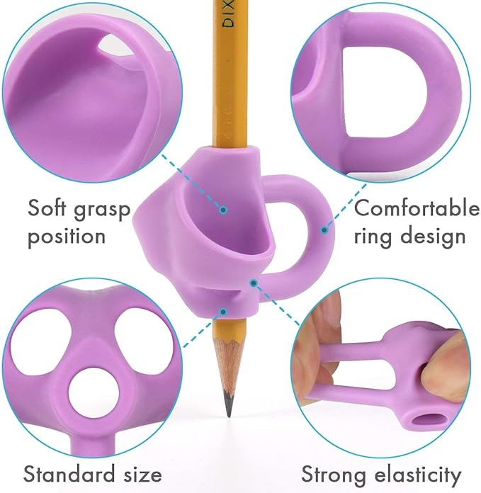 Firesara Training Grips, Original Breakthrough Assorted Writing Aid Grip Trainer Posture Correction Finger Grip for Kids Preschoolers Children Adults Special Needs for Lefties or Righties(4PCS)