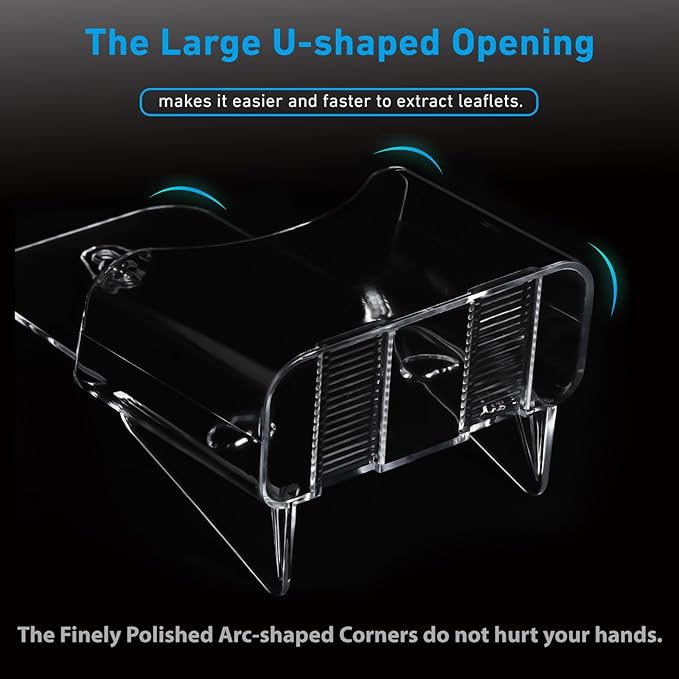 Acrylic Brochure Holder 4x9 Inches Slant Back Design, Clear Display Stand, Plastic Table Stand Sign Holder,Pamphlet Holder Flyer Holder, Acrylic Display Stand, Acrylic Table Signs Plastic