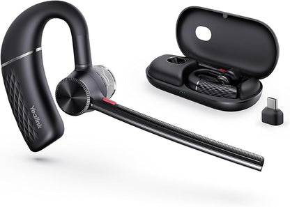 Yealink BH71 Bluetooth Headset with USB-C Dongle, Teams&Zoom Certified, 4 Noise Cancelling Microphone, Fit for Computer Laptops PC, Wireless Earpiece for Trucker Business Office Work