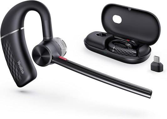 Yealink BH71 Bluetooth Headset with USB-C Dongle, Teams&Zoom Certified, 4 Noise Cancelling Microphone, Fit for Computer Laptops PC, Wireless Earpiece for Trucker Business Office Work