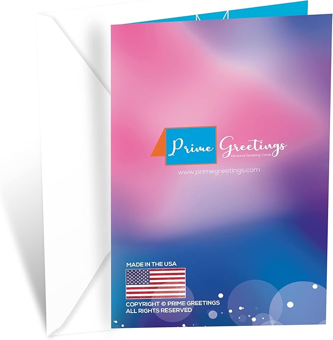 Prime Greetings Husband Birthday Card, Made in America, Eco-Friendly, Thick Card Stock with Premium Envelope 5in x 7.75in, Packaged in Protective Mailer