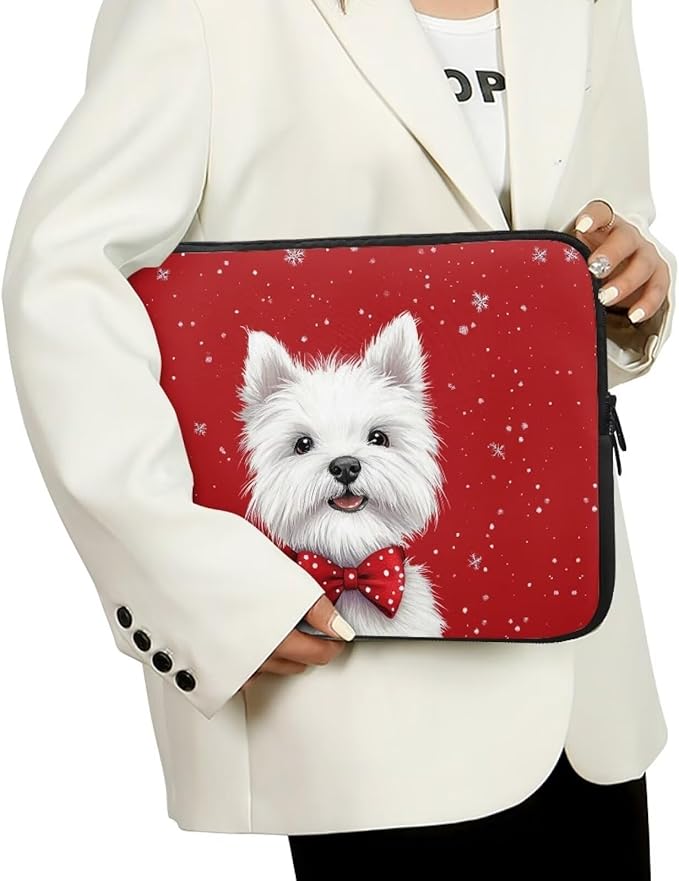 Christmas Laptop Sleeve for Women Lap Top Case Portable Lightweight Computer Sleeve 10 inch Laptop Pouch Slim Laptop Protector with Versatile Uses Tablet Bag