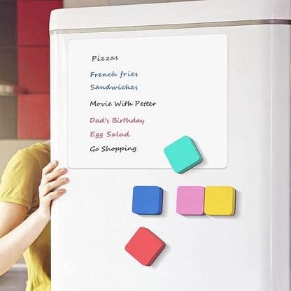 MaxGear 108 Pack Dry Erase Erasers, Magnetic Whiteboard Dry Erasers for Classroom, Mini Whiteboard Cleaning Pads, Chalkboard Wiper Teacher Supplies for School, Office, Home （6 Color Set, 2 x 2 Inch