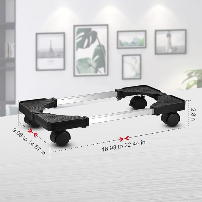 Computer Tower Stand, Adjustable Mobile CPU Stand with Rolling Caster Wheels, Premium PC Tower Stand Holder for Floor Carpet Gaming PC Case(YOSE)