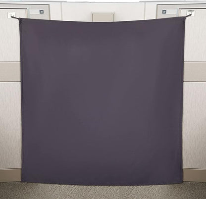 Pinkunn 40 x 48 Inch Office Cubicle Curtain with Stainless Steel Self Adhesive Hook Portable Privacy Door Partition Room Dividers Room Divider Office Divider for Office Cubicle(Gray Brown)
