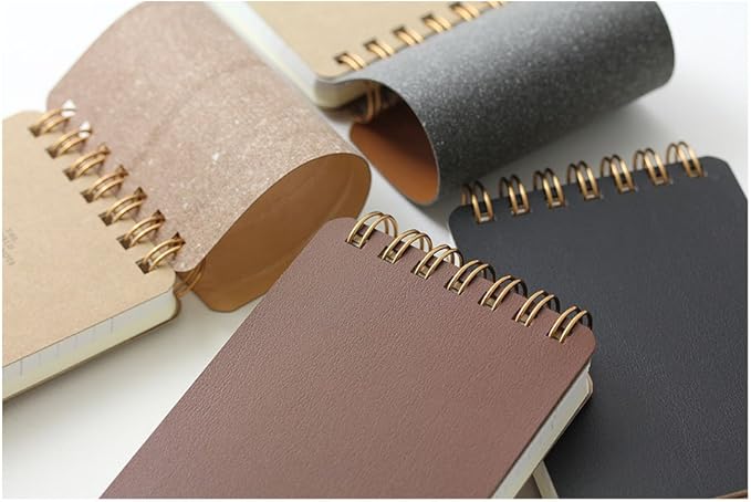 DESIGNPHIL Midori 11796006 Notepad WM Ring Memo Grain Black