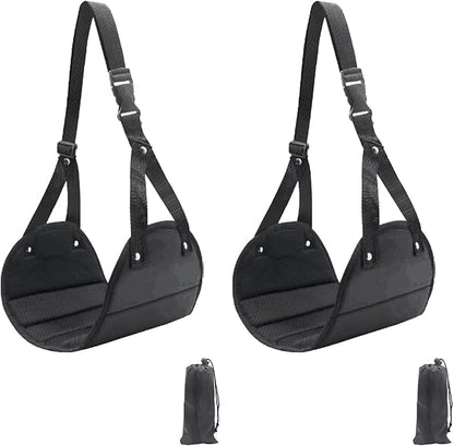 2 Pack Airplane Foot Hammock, Foot Hammock for Plane Travel Rest, Airplane Travel Essentials for Long Flights, Adjustable Foot Hammock Under Desk at Work