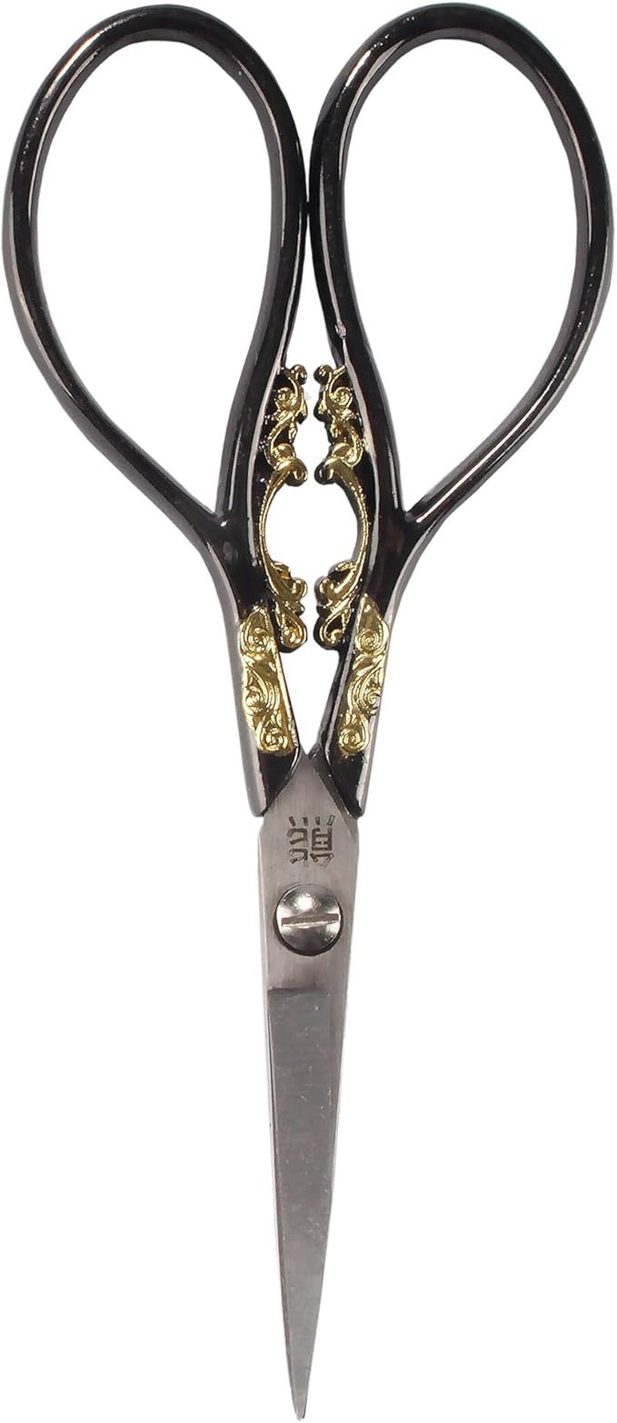 JubileeYarn Scrollwork Embroidery Craft Scissors - Black - 1 Scissor