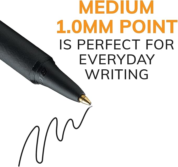 BIC Soft Feel Stick Pens With Special No-Slip Comfortable Grip, Medium Point (1.0 mm), Blue, 36-Count