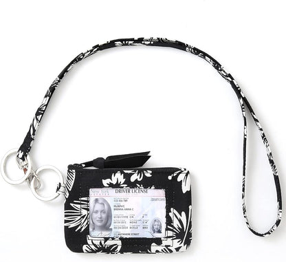 WONDERFUL FLOWER Lanyard Wallet, ID Holder with Lanyard, ID Wallet with Lanyard, Keychain Wallet for Women