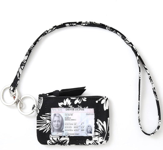 WONDERFUL FLOWER Lanyard Wallet, ID Holder with Lanyard, ID Wallet with Lanyard, Keychain Wallet for Women