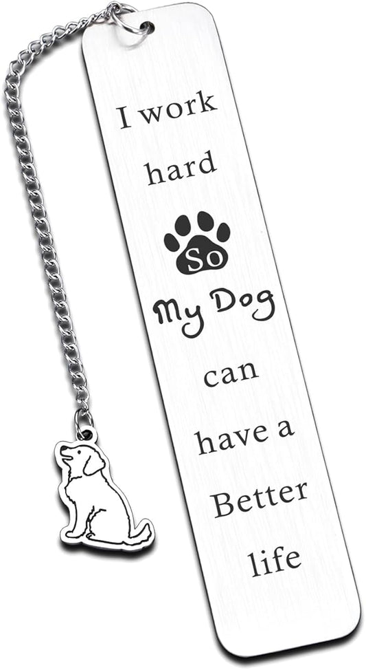 Dog Mom Gifts for Women Bookmark, Dog Lovers Gifts for Women Men Book Lovers, Dog Book Marks for Reading Women Dog Mom Dad, Birthday Christmas Stocking Stuffers Gifts for Dog Lovers Friends Coworkers