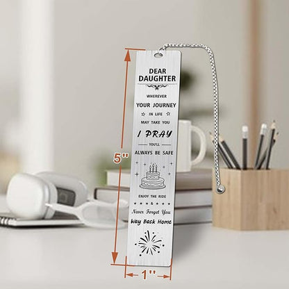 25 Year Old Birthday Gifts for Daughter, Daughter 25th Birthday Decorations for Women, Happy 25th Birthday Bookmark for Daughter