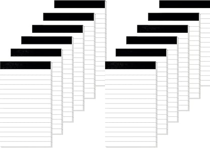 12 Pack Small Notepad, 3 x 5 Inch Ultra Quality Note Pads, Server Lined Papers and Desk Notepads for Office Supplies, Writing and Memo pads 30 Sheets Each