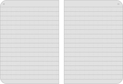 Rite in the Rain Weatherproof Mini-Stapled Notebook, 3 1/4" x 4 5/8", Black Cover, Universal Pattern, 3 Pack (No. 771FX-M)