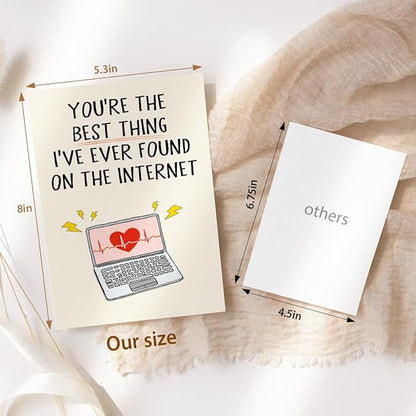 Funny Valentines Day Card for Husband,Boyfriend,men,Him,Internet Dating Birthday Card Gift, Happy Anniversary Decorations