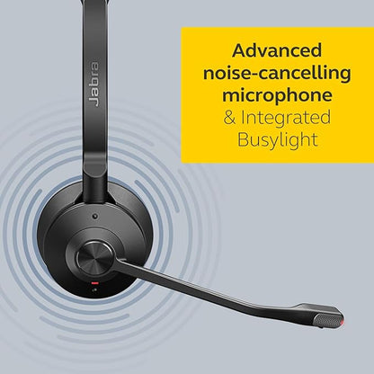 Jabra Engage 65 SE (Second Edition) Wireless Headset, Dual-Ear – Telephone Headset with Industry-Leading Wireless Performance, Advanced Noise-Cancelling Microphone, All Day Battery Life - Black