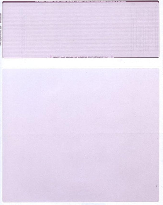 Compuchecks Check on Top Blank Check Paper - 250 Pack, Quick-Books & Laser Printer Compatible - Security Business Checks with Voucher - 8.5" x 11" Burgundy Pinstripe