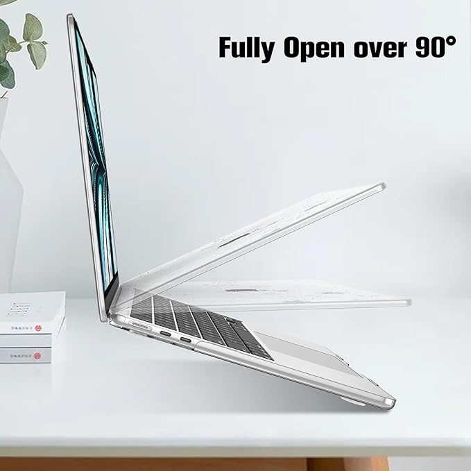 Fintie Case for MacBook Air 13.6 Inch A3113 A2681 (2022 2023 2024 Release) - Snap On Hard Shell Cover for MacBook Air 13.6" M2 M3 Chip with Liquid Retina Display and Touch ID (Five-Pointed Star)