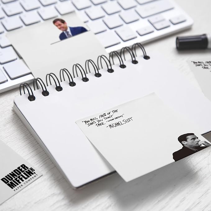 Funny Sticky Notes Cute 4 Pads, Office Sticky Note Pads Michael That's What She Said, Cute Sticky Notes Office Desk Gifts, Self-Stick Note Pads Bulk, Set of 4