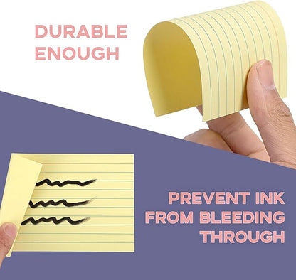 Colored Index Cards 3x5, Goefun Lined Notecards 100Pcs, 4 Color Flsahcards for Studying, Memo Cards, Office Supply, DIY, To Do List, Presentation