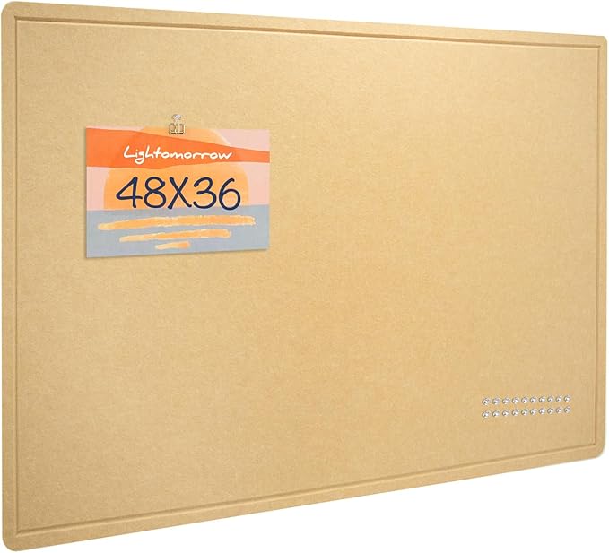 Large Bulletin Board - 48 x 36 Inches, Decorative Felt Pin Board for Wall - 4' x 3' Foldable Photo Display Board with Self-Adhesive Tape, Includes 20 Push Pins - Ginger Yellow