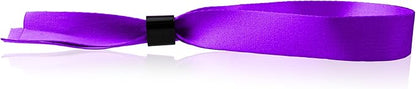 100 WristCo Cloth Event Wristbands - Purple Fabric Bracelets Wrist Bands for Concerts Festival Admission Party 13 ½” x ½”