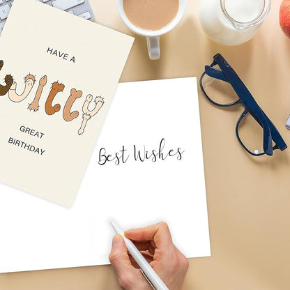 Funny Birthday Card for Women Men,Rude Birthday Gifts Card for Wife Girlfriend, Humourous Birthday Greeting Card for Female Friends