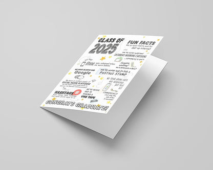 Katie Doodle - Funny, High School Graduation Card, Class of 2025 Gifts (Handmade in USA), Graduation Gifts for Her, Him, Girls, Boys - Includes 1 x Grad Card (5x7 inch) & 1 Kraft Envelope (self-seal)