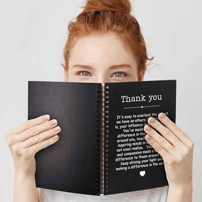 Thank You Hardcover 160 Pages Spiral Notebooks, Funny Thank You Gift for Women Men Coworkers Leader Mentor, Appreciation Gifts for Employees, Thanksgiving Gifts for Colleagues Leaders