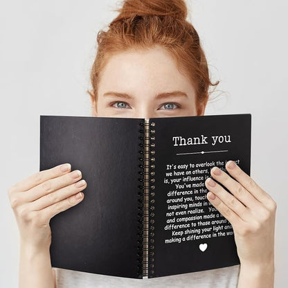 Thank You Hardcover 160 Pages Spiral Notebooks, Funny Thank You Gift for Women Men Coworkers Leader Mentor, Appreciation Gifts for Employees, Thanksgiving Gifts for Colleagues Leaders