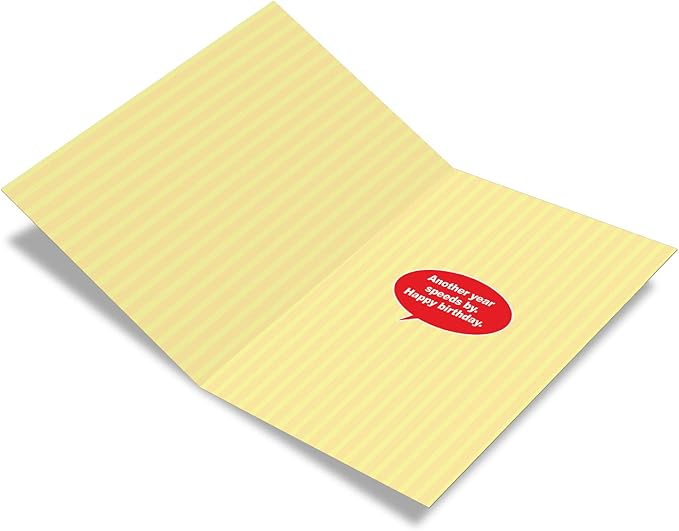 NobleWorks - Humorous Birthday Greeting Card with 5 x 7 Inch Envelope (1 Card) Bday No Thanks Officer 9800