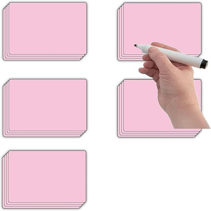 Pink Magnetic Labels (4.8x3.2,Pack of 20) for Whiteboard,Sticky Dry Erase Magnets Fridge,Labeling Lockers,Orgnazing Cabinet