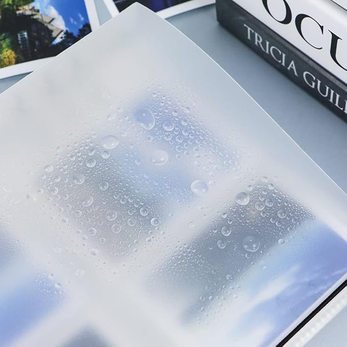 White Frosted PP Kpop Photocard Binder Loose Leaf 6-Ring Wide A5 Photocards Holder with 4 Inch 200 Pockets Photo Pages Transparent Card Sleeve Protectors Page for Photos Cards Album Folder Organizers