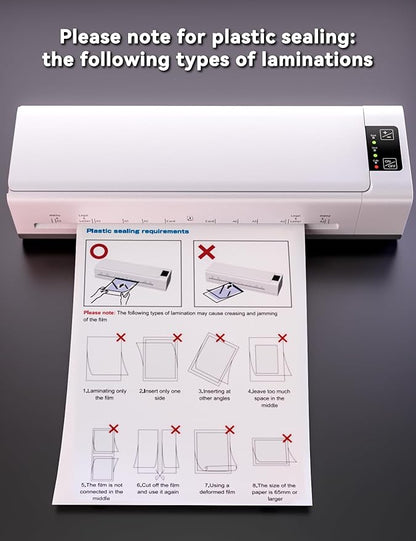 A3 Laminator Machine,13 Inch 9-in-1 Laminating Machine with Laminating Sheets,Thermal Laminator Hot & Cold with Fast Warm Technology for Home,Office or School Supplies,White